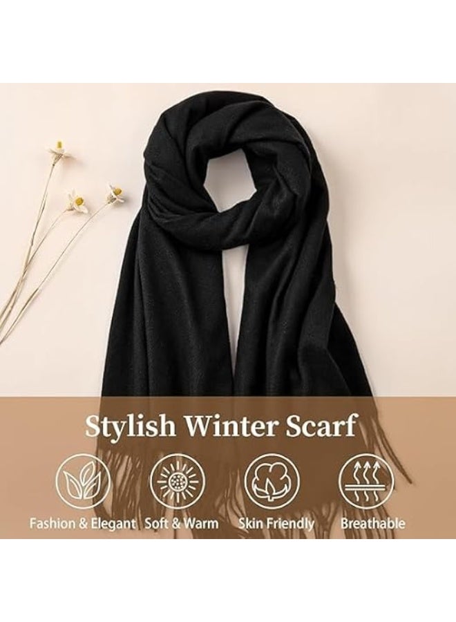Scarfs for Women, Winter Scarf, Classic Pashmina Shawls and Wraps, Cashmere Feel Scarfs for Women, Long scarves, Winter Warm Large Blanket Scarf for Outdoor, Travel - Image 3