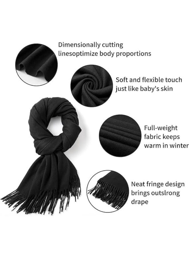 Scarfs for Women, Winter Scarf, Classic Pashmina Shawls and Wraps, Cashmere Feel Scarfs for Women, Long scarves, Winter Warm Large Blanket Scarf for Outdoor, Travel - Image 4