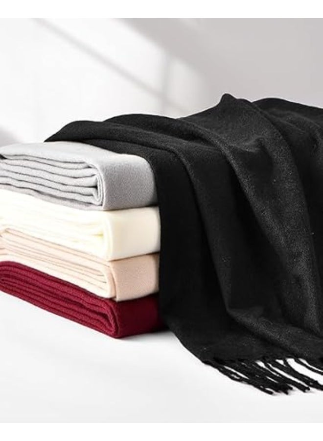 Scarfs for Women, Winter Scarf, Classic Pashmina Shawls and Wraps, Cashmere Feel Scarfs for Women, Long scarves, Winter Warm Large Blanket Scarf for Outdoor, Travel - Image 5