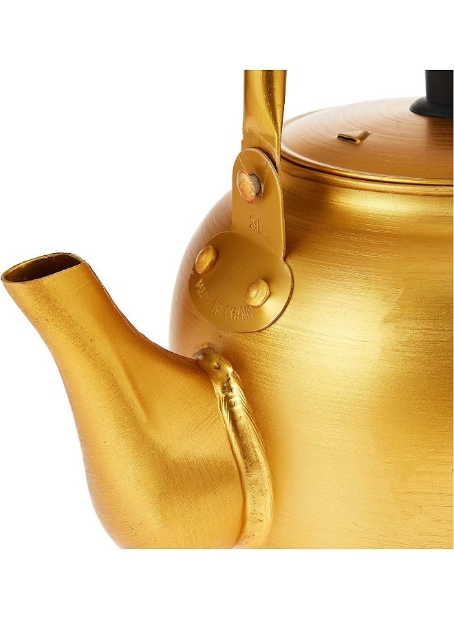 GO2CAMPS Yellow Kettle 1 Litre | Stove Top Tea Kettle,en Kettle,Karak Kettle,Camping Kettle,Coffee Aluminium Pot Ideal for Home Office,Camping & Hotel (1 Litre) - Image 3