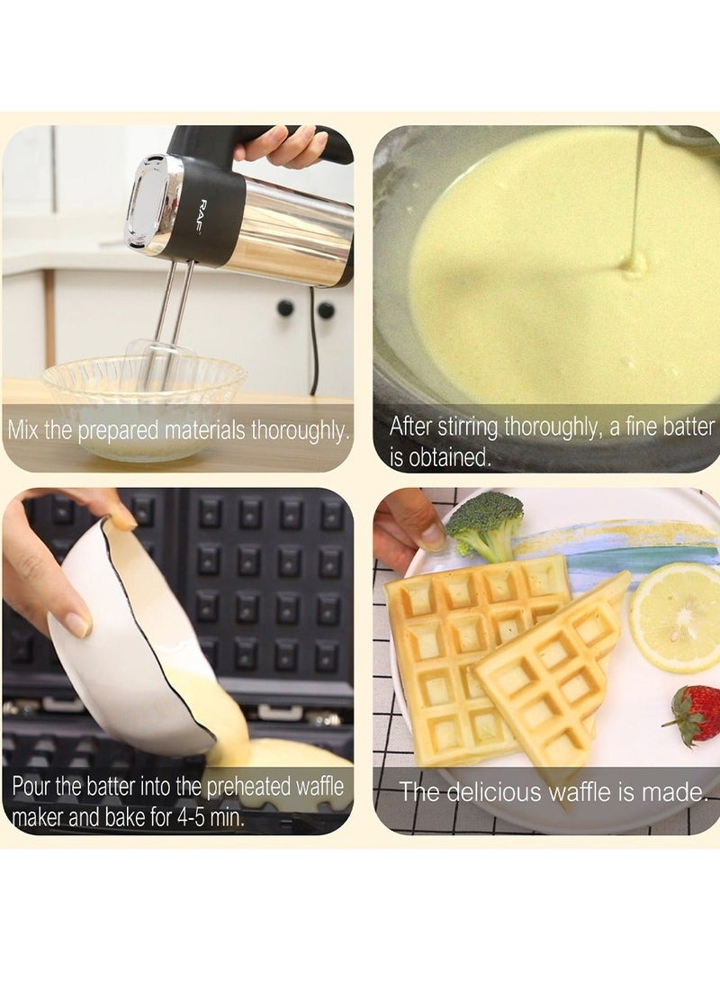 RAF Household Double-sided Heating Waffle Maker Machine Multifunctional Breakfast Machine Bread Machine - Image 4