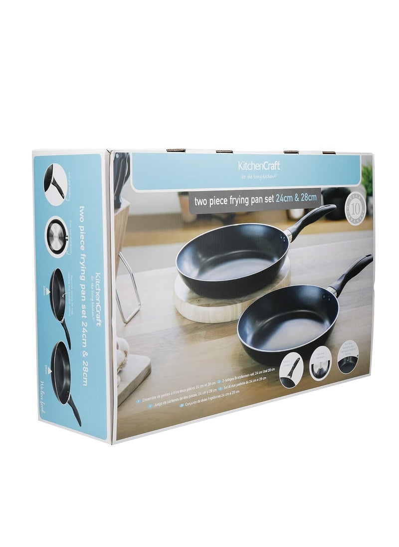 KitchenCraft KitchenCraft Non Stick Frying Pan Set in Gift Box, 28cm & 24cm Aluminium Frying Pans  - Image 5