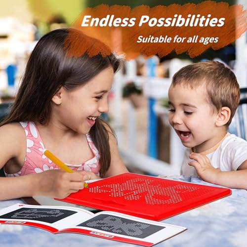 MAGBLOCK Magnetic Drawing Board for Toddlers 3 Gifts for Boys Girls Portable Writing Pad Educational Toy for Kids Road Trips Airplane Travel Activities 124in x 10in - Image 5