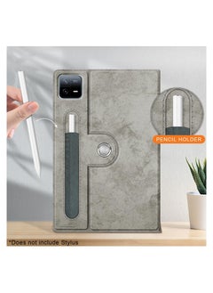 Y&D 360° Adjustable Swivel Case for Xiaomi Pad 6/6 Pro, Comes with external pen holder, 6 Tablet 11 inch Latest Multi-Angle Stand Cover Mi Pro (Gray, Does Not Include Pen)  - Image 2