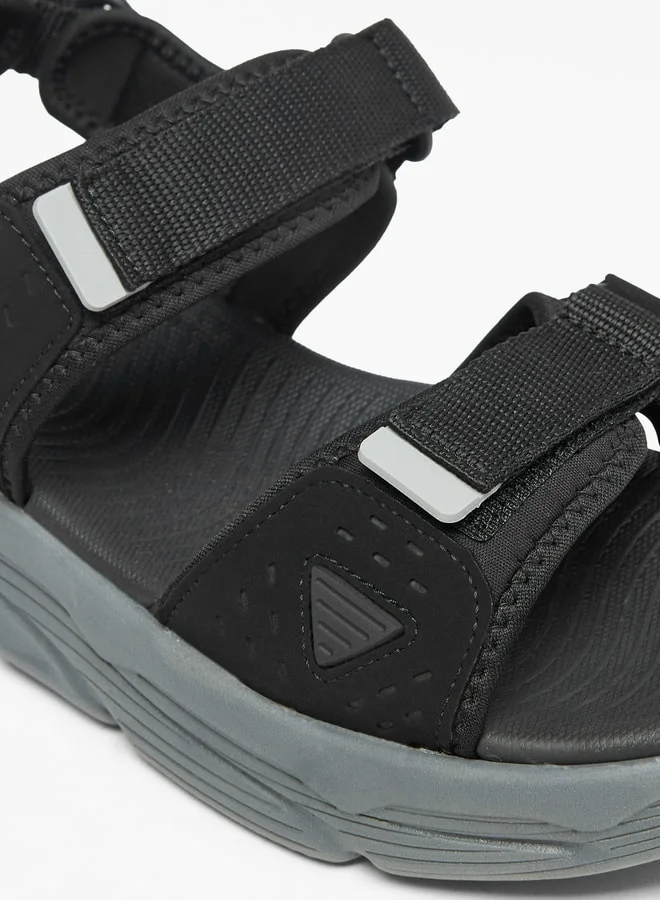 كابا Men's Solid Floaters with Hook and Loop Closure