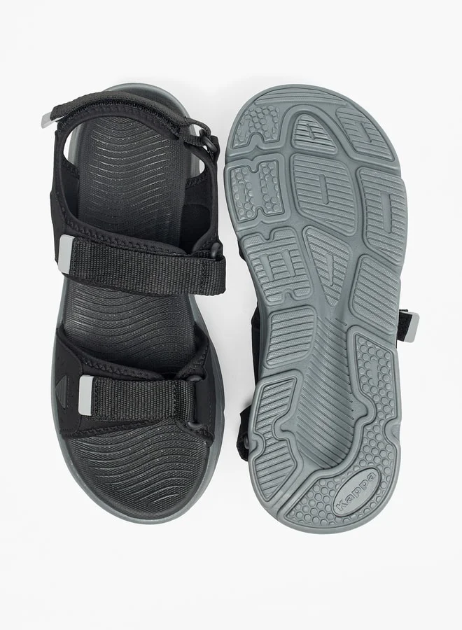 كابا Men's Solid Floaters with Hook and Loop Closure