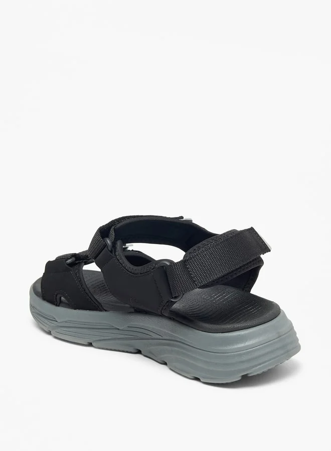 كابا Men's Solid Floaters with Hook and Loop Closure