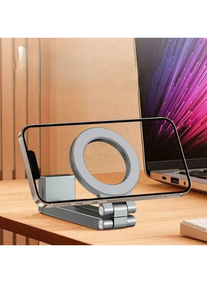 بينكساما MagSafe الهاتف الوقوف للمكتب القابلة للتعديل زاوية الوقوف الألومنيوم المتنقل الوقوف 360 درجة الدوار حامل الهاتف المغناطيسي الوقوف الأسود - Image 2