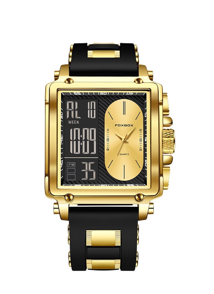 FOXBOX New square multi-function large dial electronic watch men's business casual watch personality watch  - Image 1