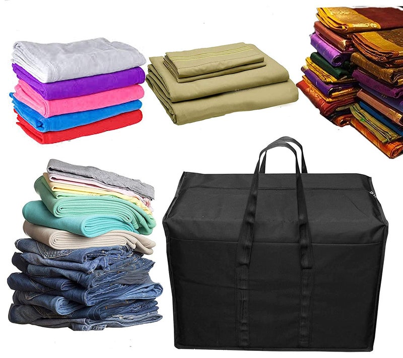 RYLAN 20 Pack Nylon 85 L Moisture Proof MultiPurpose Storage BagClothing Storage OrganiserToy StorageStationery Paper Storage Bag with Zipper Closure Strong Handle 57x368x405 cm - Image 3