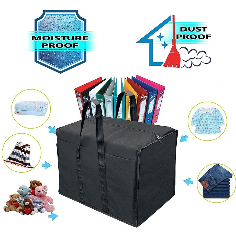RYLAN 20 Pack Nylon 85 L Moisture Proof MultiPurpose Storage BagClothing Storage OrganiserToy StorageStationery Paper Storage Bag with Zipper Closure Strong Handle 57x368x405 cm - Image 5