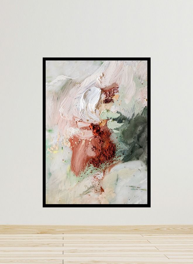 ماركتنا لوحة جدارية قماشية فنية لتزيين الحائط بتصميم عصري مع برواز اسود مجوف مقاس 120x80سم قطعة واحدة - Image 1