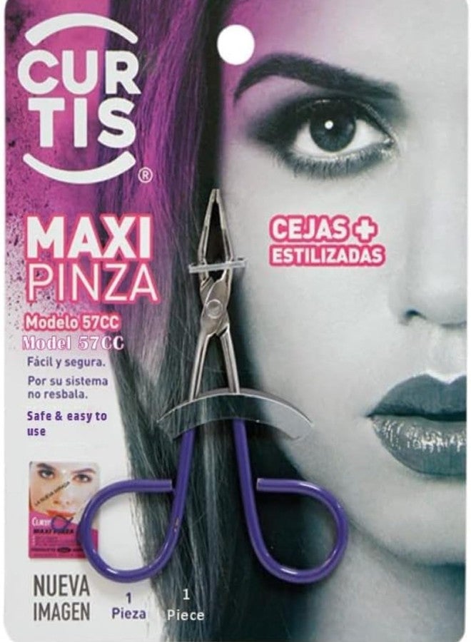 CURTIS PROFESSIONAL Salon TWEEZERS with Easy Scissor Handle, The BEST PRECISION EYEBROW TWEEZERS Men/Women; PORTABLE Beauty tool for facial Hair, Ingrown Hair, Blackhead; Purple MADE IN MEXICO (UPDATED) - Image 2