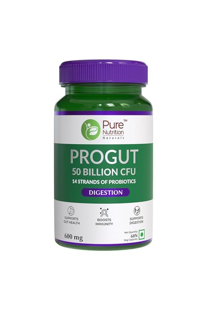 بيور نيوتريشن بروجوت 50 مليار وحدة تشكيل مستعمرة، 600 ملغ - 60 كبسولة نباتية - Image 1