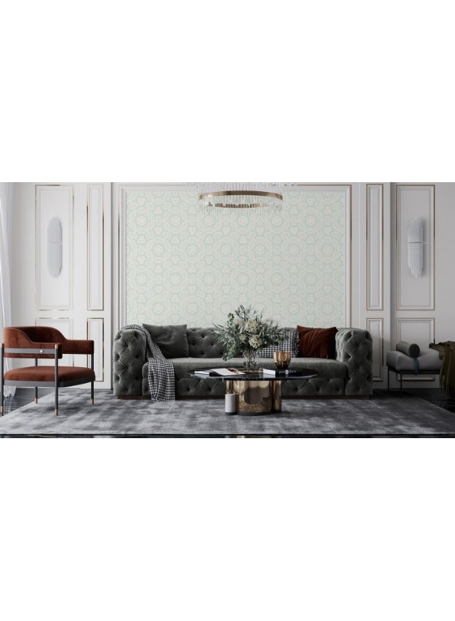 Home Gallery Seamless Doodle Dots Islamic Pattern Background  Fabric Wallpaper Covers An Area ​​Up To 4.2Mx3M With Adhesive  And Smoothing Tool - Image 4