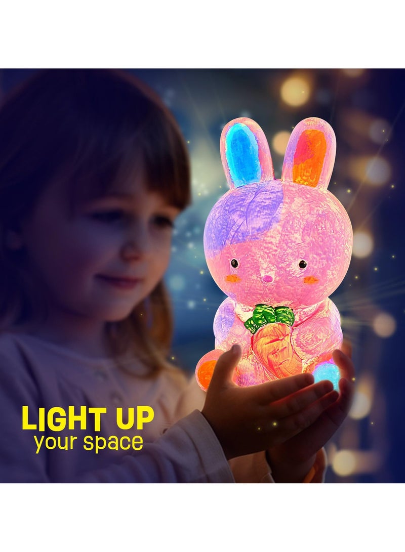 Mr. Penda Paint Own Bunny Lamp Kit, Art Supplies Arts & Crafts Kit, Painting kit for Kids, Arts and Crafts for Child, Toys Girls Boy Birthday Gift Ages 6+ (Bunny) - Image 3