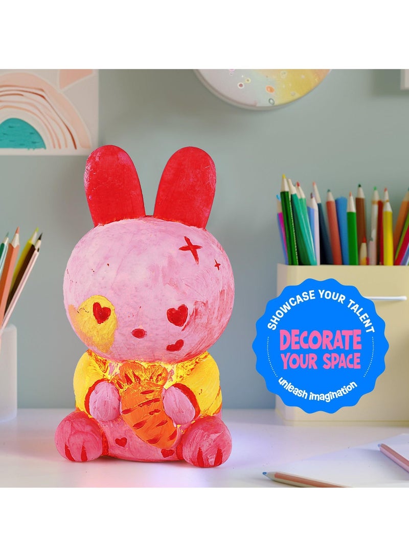 Mr. Penda Paint Own Bunny Lamp Kit, Art Supplies Arts & Crafts Kit, Painting kit for Kids, Arts and Crafts for Child, Toys Girls Boy Birthday Gift Ages 6+ (Bunny) - Image 4