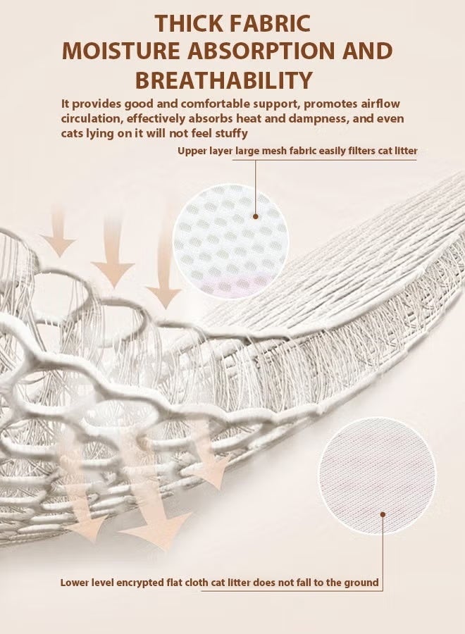 Pet Cat Litter Mat Waterproof Cat Litter Mat Splash-Proof Cat Litter Mat Non-Slip Breathable Cat Litter Box Mat Wear-Resistant and Scratch-Proof Easy to Clean (50*80cm) - Image 3