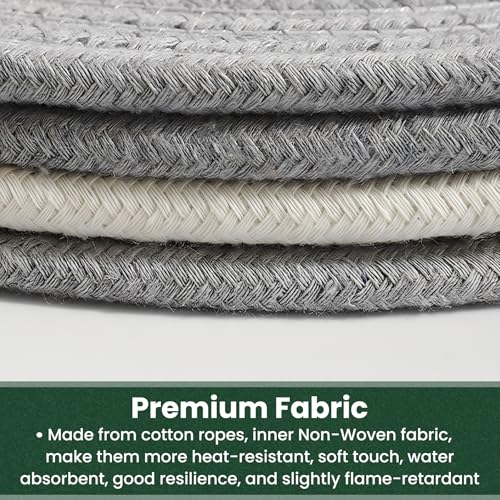 KITLAB 10 Inch Trivets for Hot Dishes, Hot Pots and Pans, Extra Large Thick Heat Resistant Large Coaster, Hot Pads, Kitchen Essentials, Pot Holders for Countertop with Storage Basket, 5 Pcs - Image 3