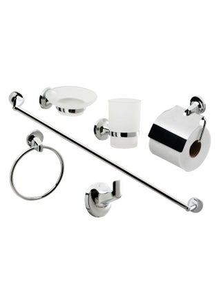 6 Pieces Bathroom Accessories Set - Silver - pzsku/ZE864F1113CADC393D920Z/45/_/1668956384/514534ab-f540-4dc9-810e-eeab1bb89734
