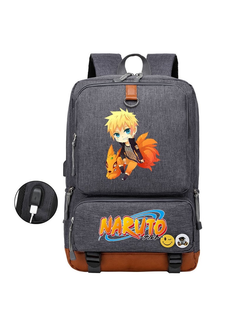 Naruto Teenage Students Men And Women Printed Casual Travel Backpack