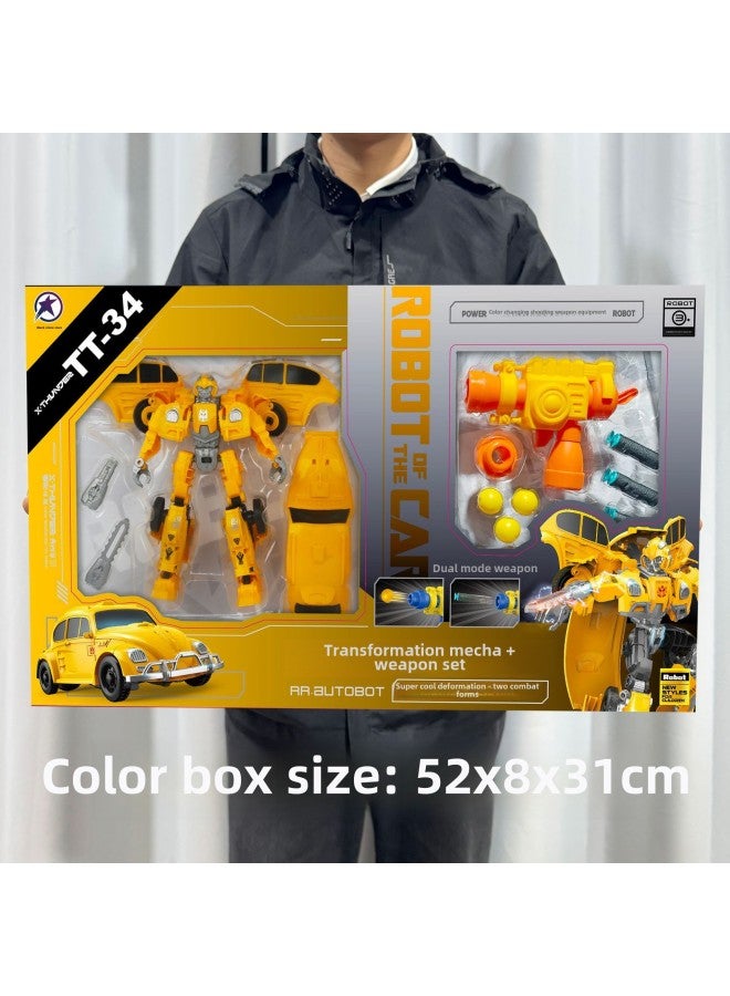 Big Gift Box Deformation Robot Mask Suit Children's Toys Education And Training Institutions Gift Points Exchange Night Market Wholesale-Color:Wasp Transformed Mecha - Image 5