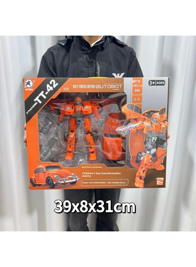 Big Gift Box Deformation Robot Mask Suit Children's Toys Education And Training Institutions Gift Points Exchange Night Market Wholesale-Color:Wasp Transformed Mecha - Image 1