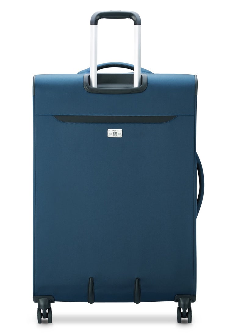 DELSEY Paris Sky Max 2.0 79.5cm Softcase 4 Double Wheel Expandable Check-In Luggage Trolley Blue - 00328483002Z9  - Image 2