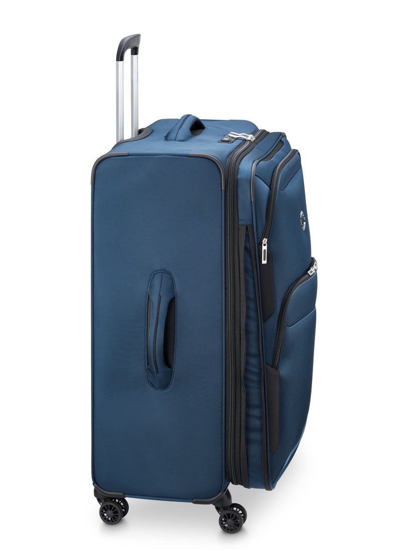 DELSEY Paris Sky Max 2.0 79.5cm Softcase 4 Double Wheel Expandable Check-In Luggage Trolley Blue - 00328483002Z9  - Image 4