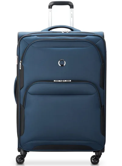 DELSEY Paris Sky Max 2.0 - 79 Cm Softcase 4-Double Wheeled Expandable Check-In Luggage Trolley - Blue