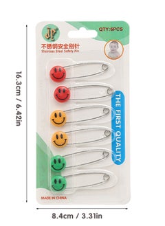 Super ZYouth 2 Packs Baby Safety Diaper Pins, Nappy Pins with Locking Closure, Stainless Steel Baby Pins with Plastic Head for Clothes Diaper Fasteners, Random Color  - Image 2