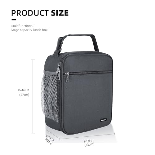 Lovoeo Lunch box Lunch bag for men women Insulated Lunchbox Lunch bags for Work Picnic Travel (Grey) - Image 2