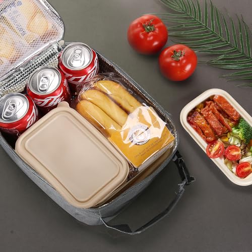 Lovoeo Lunch box Lunch bag for men women Insulated Lunchbox Lunch bags for Work Picnic Travel (Grey) - Image 5