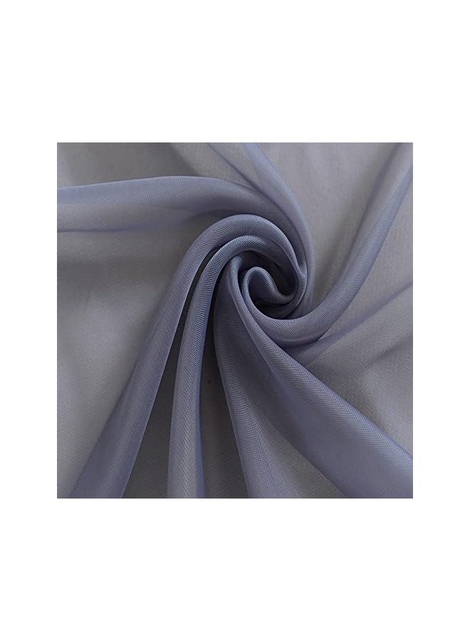 The Bros ستائر شفافة، 2 لوحات شبه شفافة أساسية بجيب قضيب ستارة للنافذة للحديقة، الفناء، غرفة النوم وزينة غرفة المعيشة (135x243 سم، رمادي) - Image 4