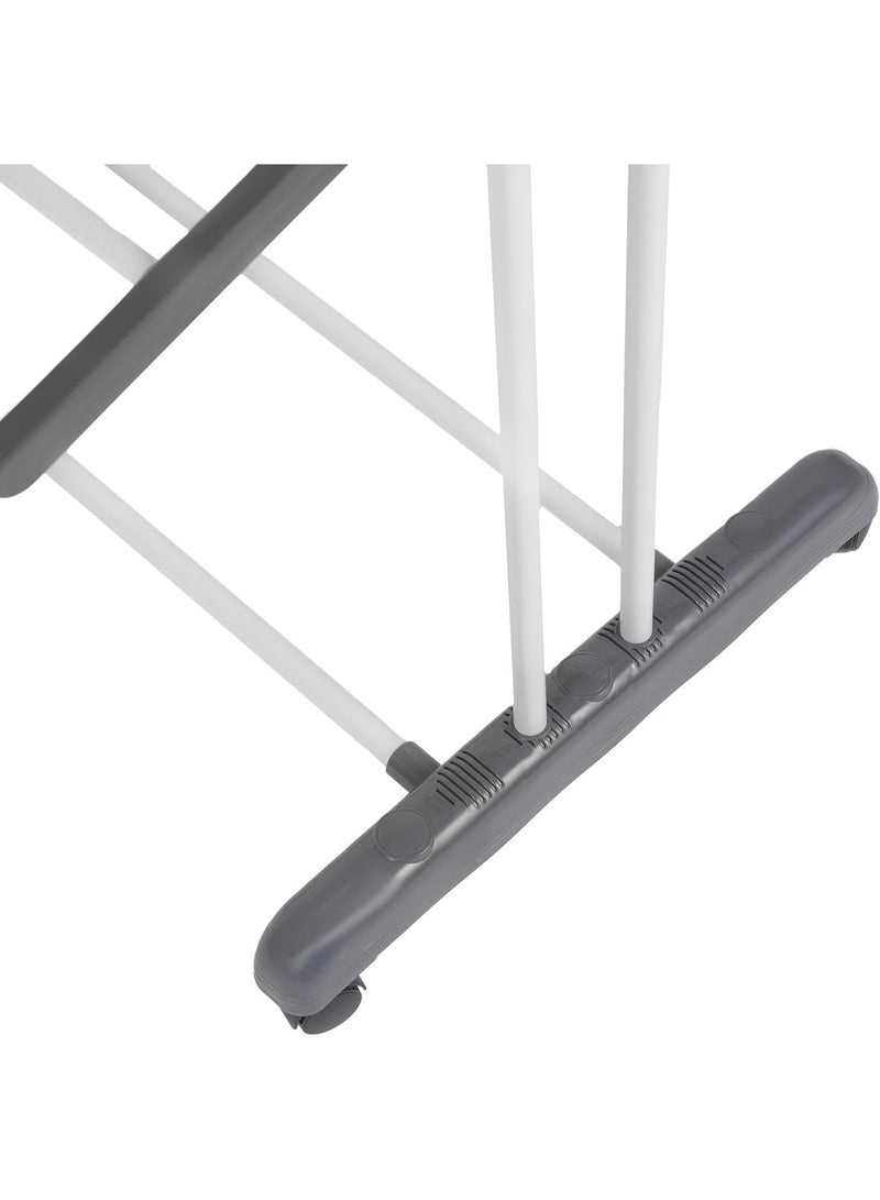 Lacoz 3 Tier Foldable Cloth Drying Stand with WheelsLaundry Drying Rack for Indoor & Outdoor Use Clothes Airer with Hanger Slots - Image 4