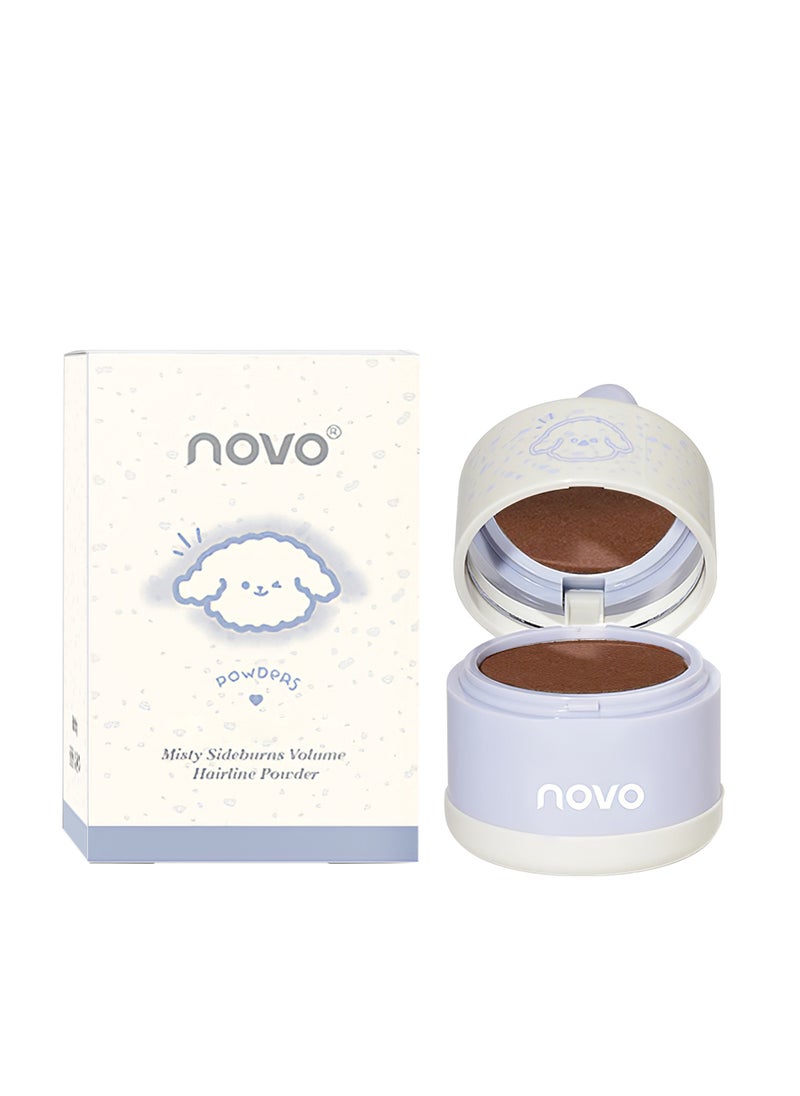 Novo Misty Sideburns Volume Hairline Powder, Instantly Hairline Powder, Waterproof Long Lasting Root Touch Up Hair Shadow Powder, Quick Cover Grey Hair Root Concealer  - Image 1