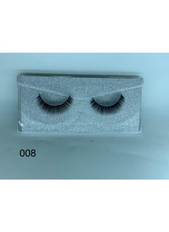 ماركة غير محددة رموش 3D لامعة - النمط 08 | تغطية كاملة، تأثير خفيف وكثيف وطويل الأمد  - Image 2