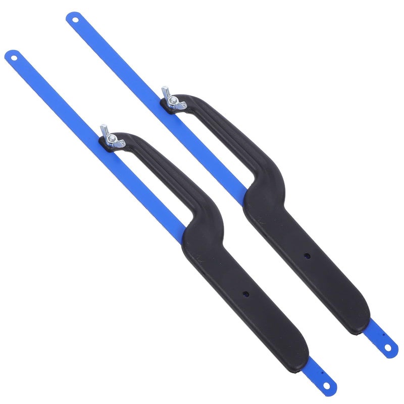 Compact Bow Saw 2 Pack 10 12 Inch Plastic Handle Hand Saw For Wood Metal Cutting - Image 2