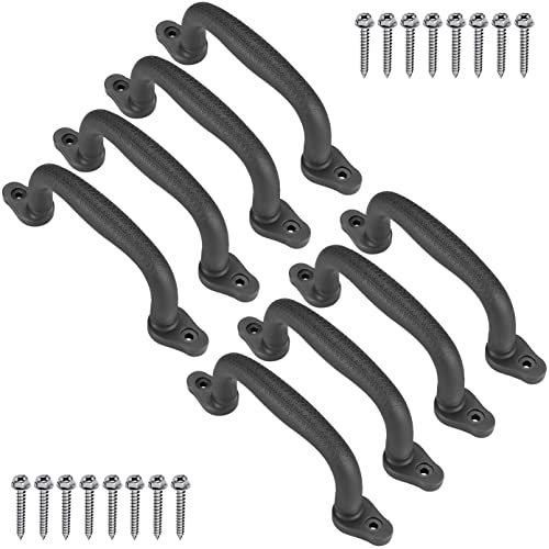 Dolibest Set of 8 Safety Playground Handles, Swing Set Kids Safety Hand Grips for Playset, Climbing Frame, Play House, Climbing Frame, Play House Handles (Black) - Image 1