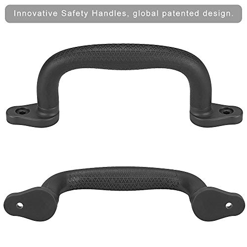 Dolibest Set of 8 Safety Playground Handles, Swing Set Kids Safety Hand Grips for Playset, Climbing Frame, Play House, Climbing Frame, Play House Handles (Black) - Image 5