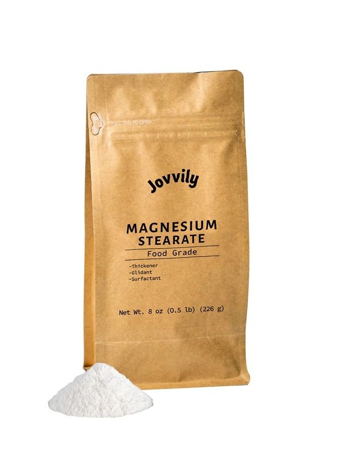 Jovvily ستيرات المغنيسيوم - 8 أونصات - سمية منخفضة - مادة مزلقة - مادة خافضة للتوتر السطحي - Image 1