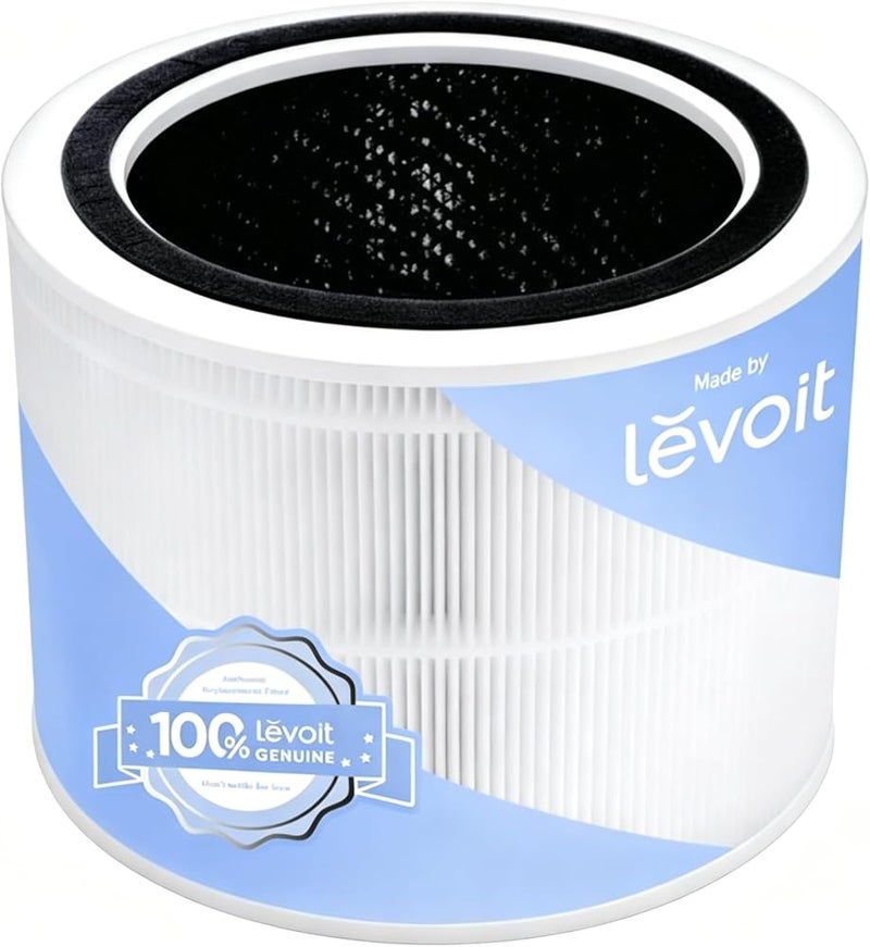 ليفويت فلتر استبدال لمنقي الهواء LEVOIT Core 200S Air Purifier، فلتر ثلاثي الوظائف، كربون مفعّل عالي الكفاءة، Core 200S-RF، أبيض - Image 1
