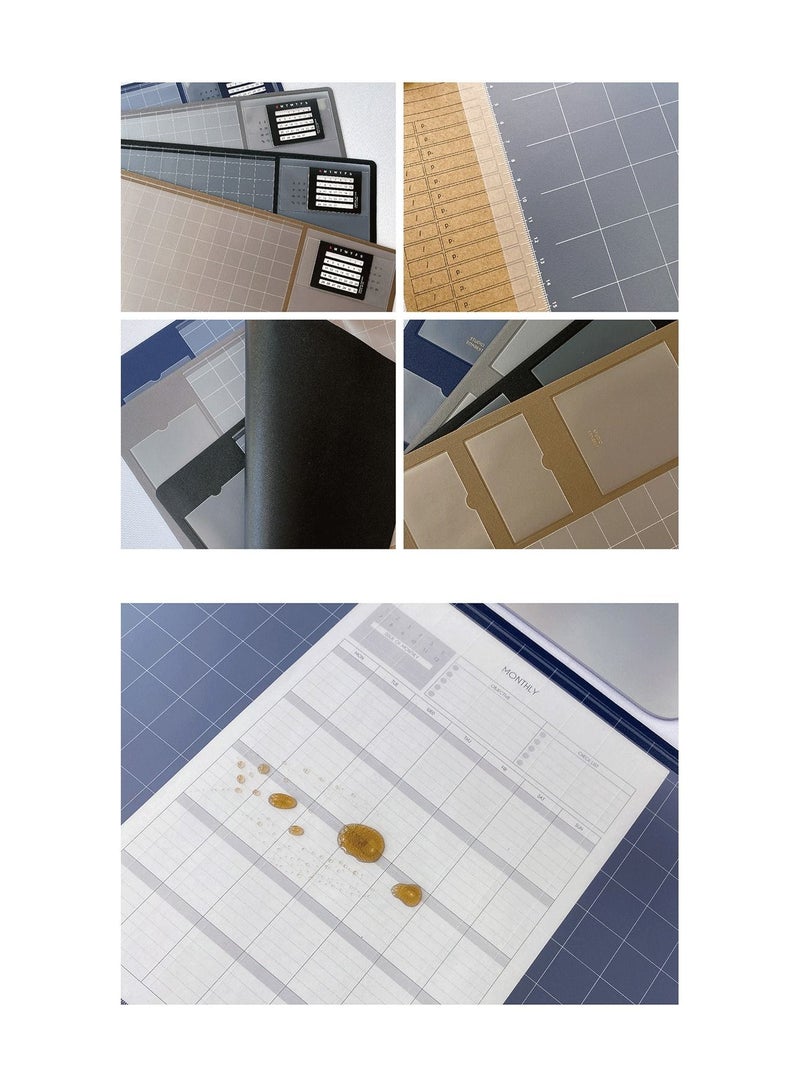 Meetion Retro Multifunctional Mouse Pad Waterproof Big Size Computer Notebook Desk Pad with Calendar Pu Mouse Pad Business Office Home  - Image 4