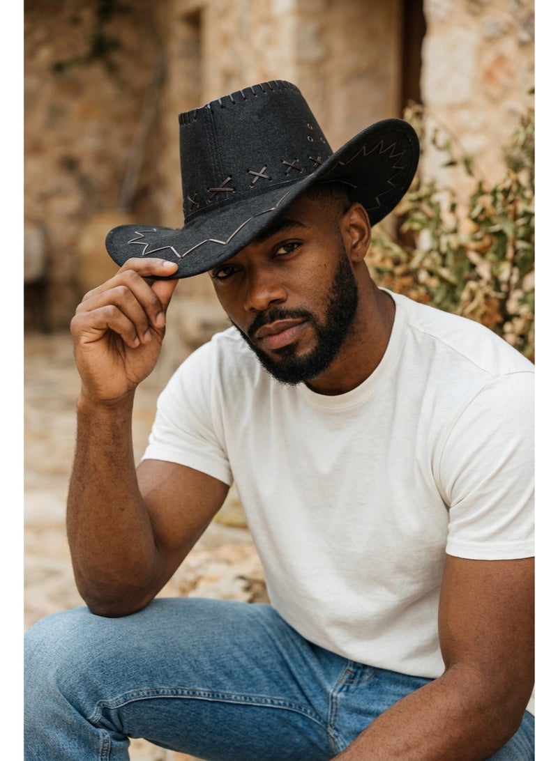 MAM Cow Boy Hat Black Colour - Image 2