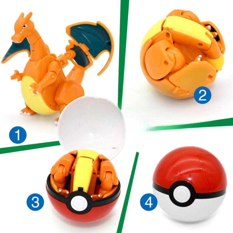 Transformable Pokémon Toy: Fire-breathing Dragon 16 X 12 Cm Safe Plastic - Dual-form Transformation Enhanced Play Collectible Figure for Kids 3+ - Image 3