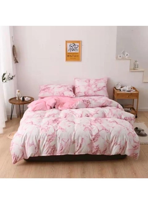 6PCS Soft King Size Bed Sheets Set | Premium Microfiber Cotton Bedsheet Set | Includes 1 Duvet Cover | 1 Fitted Sheet with Extra Deep Pockets | 4 Pillowcases 220x240cm