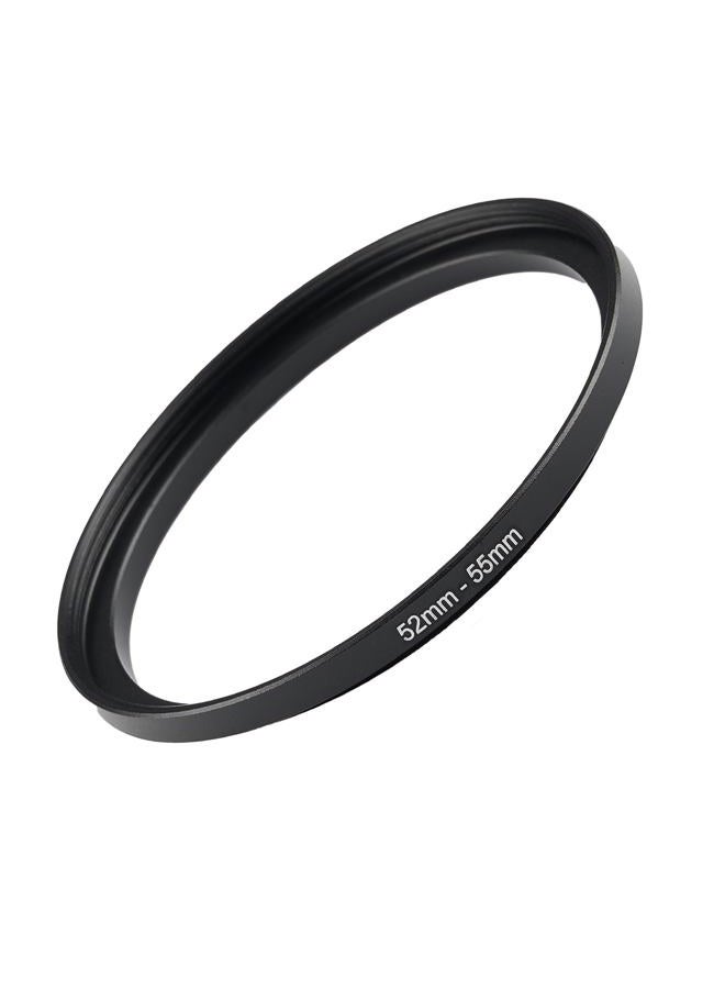 GZNLY Step-up Adapter Rings for Camera Lens Filter Adapter Black Metal Step Down Filter Ring Lens Converter Accessory (52mm-55mm) - Image 1
