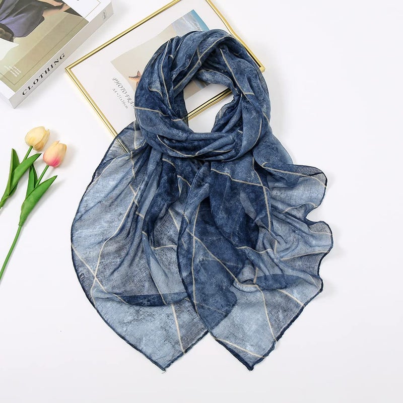 YOUR SMILE Ladies/Women's Lightweight Floral Print/Solid Color mixture Shawl Scarf For Spring Summer season (105) - Image 4