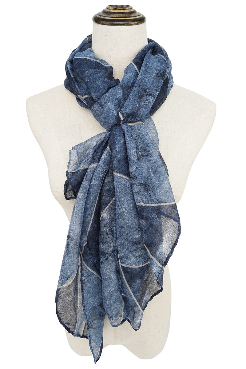 YOUR SMILE Ladies/Women's Lightweight Floral Print/Solid Color mixture Shawl Scarf For Spring Summer season (105) - Image 3