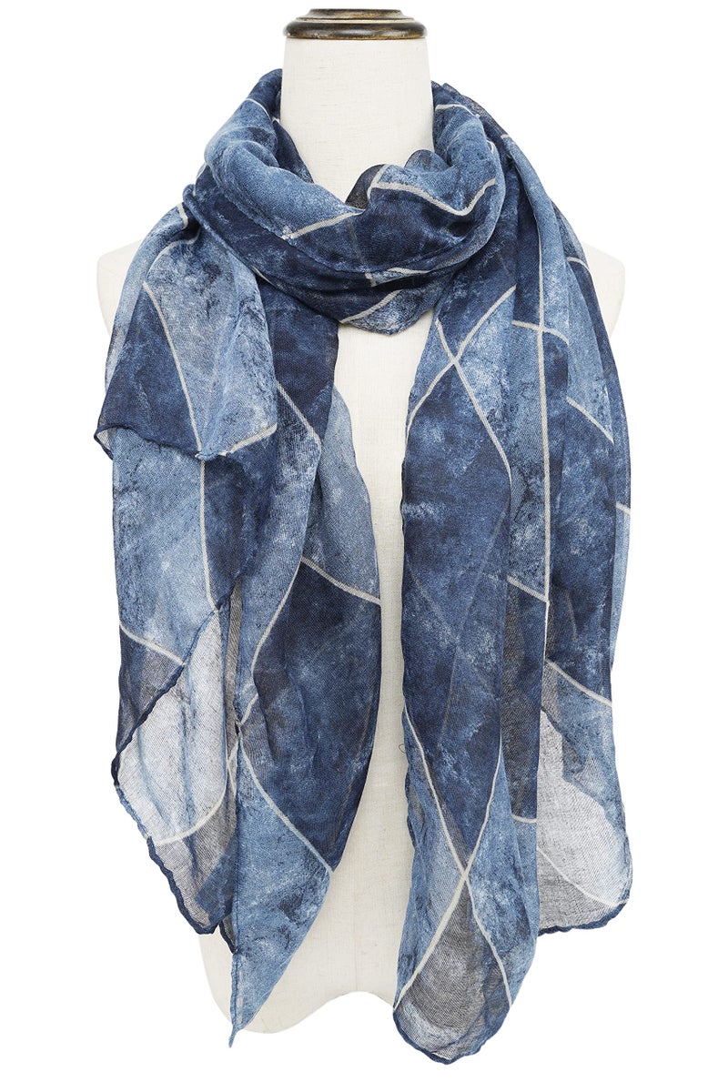 YOUR SMILE Ladies/Women's Lightweight Floral Print/Solid Color mixture Shawl Scarf For Spring Summer season (105) - Image 2